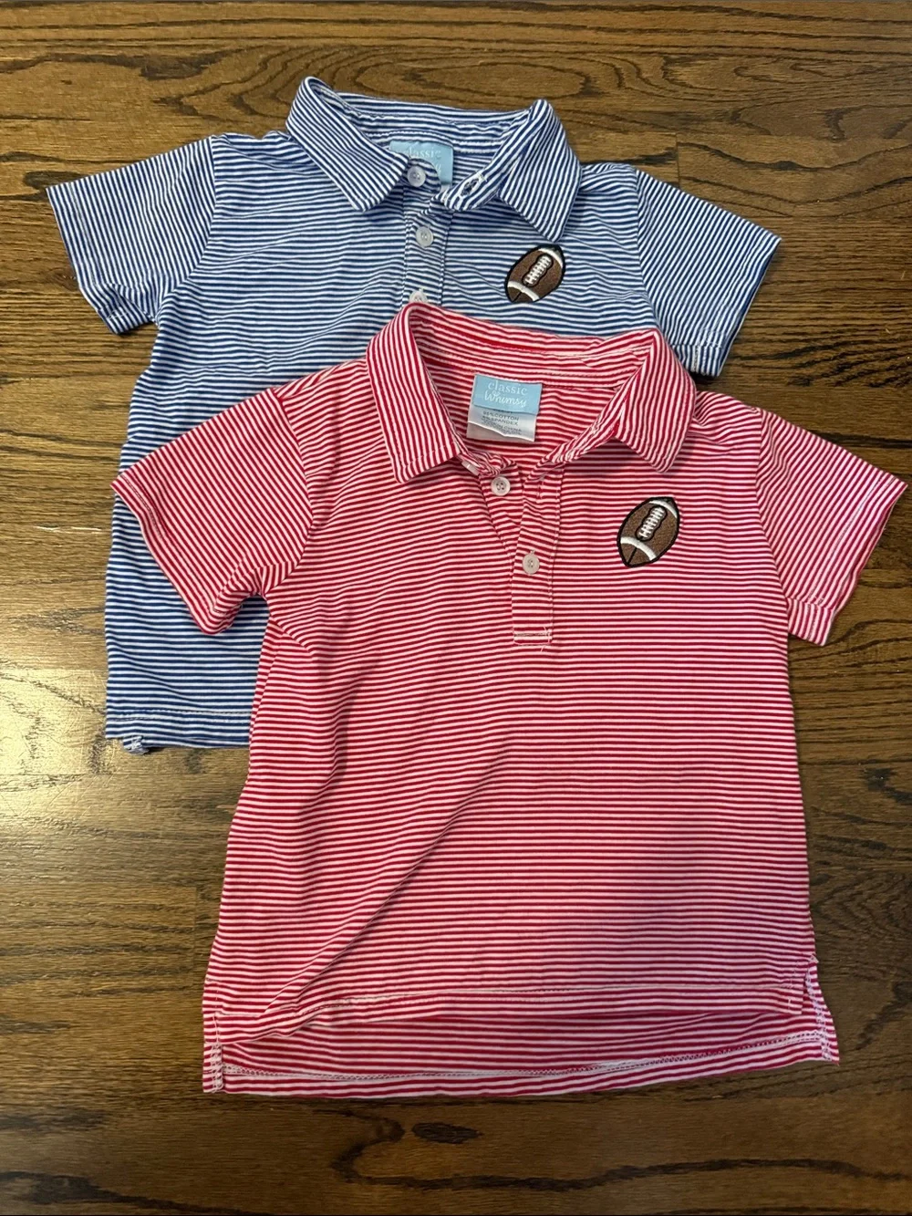 Classic Whimsey Striped Football Polo Bundle 3T Boys Game Day